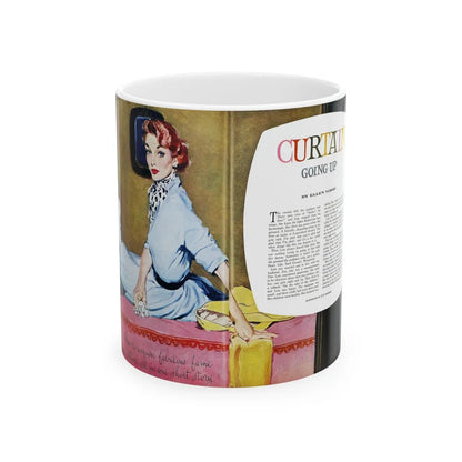 Curtain Going Up, Good Housekeeping, May 1953 - White Coffee Mug-11oz-Go Mug Yourself