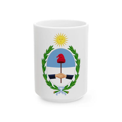 Coat of Arms San Juan Argentina - White Coffee Mug-15oz-Go Mug Yourself