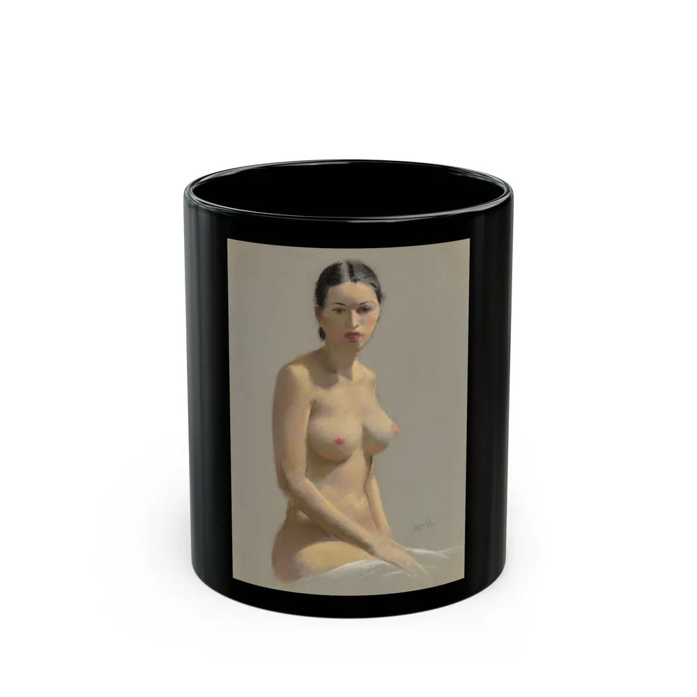 Female Nude - Black Coffee Mug-11oz-Go Mug Yourself