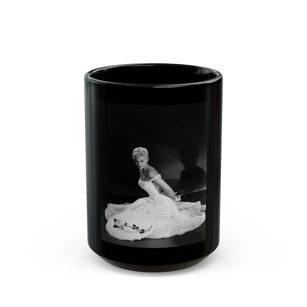 Kim Novak #294 (Vintage Female Icon) Black Coffee Mug-15oz-Go Mug Yourself