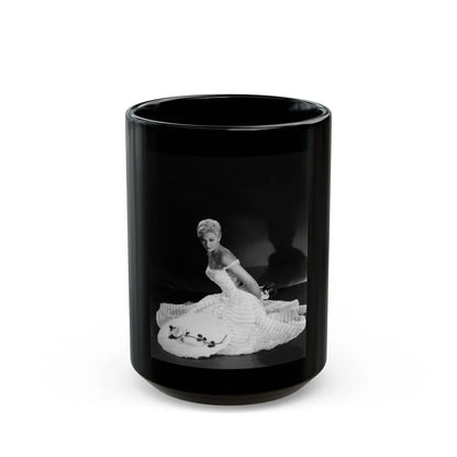 Kim Novak #294 (Vintage Female Icon) Black Coffee Mug-15oz-Go Mug Yourself