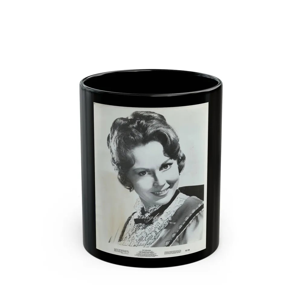 Hazel Court #87 (Vintage Female Icon) Black Coffee Mug-11oz-Go Mug Yourself