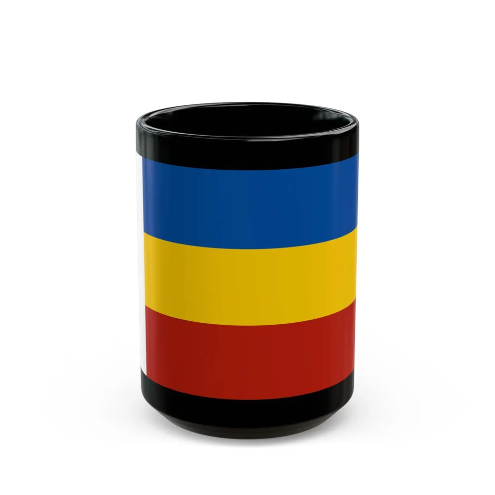 Flag of Rostov Oblast Russia - Black Coffee Mug-15oz-Go Mug Yourself