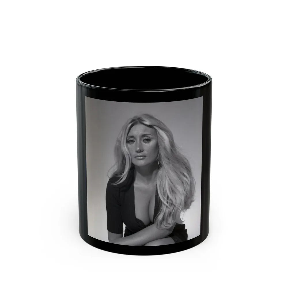 Linda Gaye Scott #02 (Vintage Female Icon) Black Coffee Mug-11oz-Go Mug Yourself