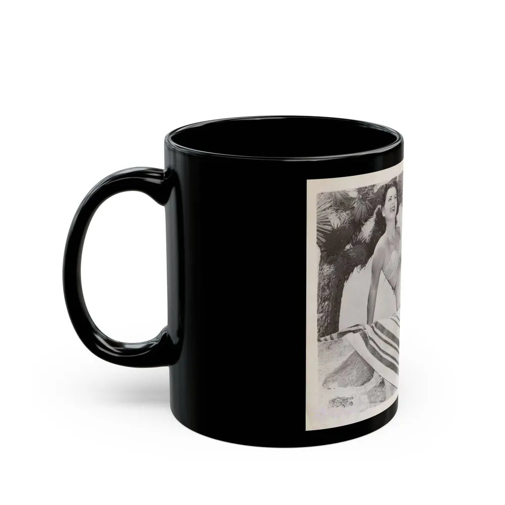 Faith Domergue #175 (Vintage Female Icon) Black Coffee Mug-Go Mug Yourself