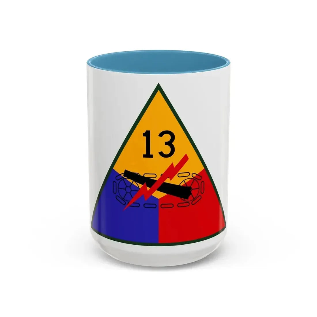 13th Armored Division (U.S. Army) Accent Coffee Mug 15oz Light Blue - Go Mug Yourself
