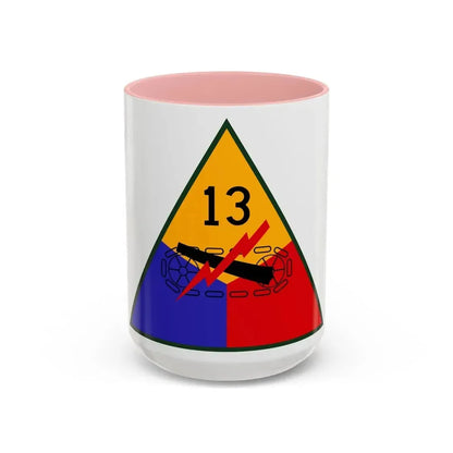 13th Armored Division (U.S. Army) Accent Coffee Mug 15oz Pink - Go Mug Yourself
