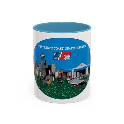 13th CG District Pacific Northwest (U.S. Coast Guard) Accent Coffee Mug 11oz Light Blue - Go Mug Yourself