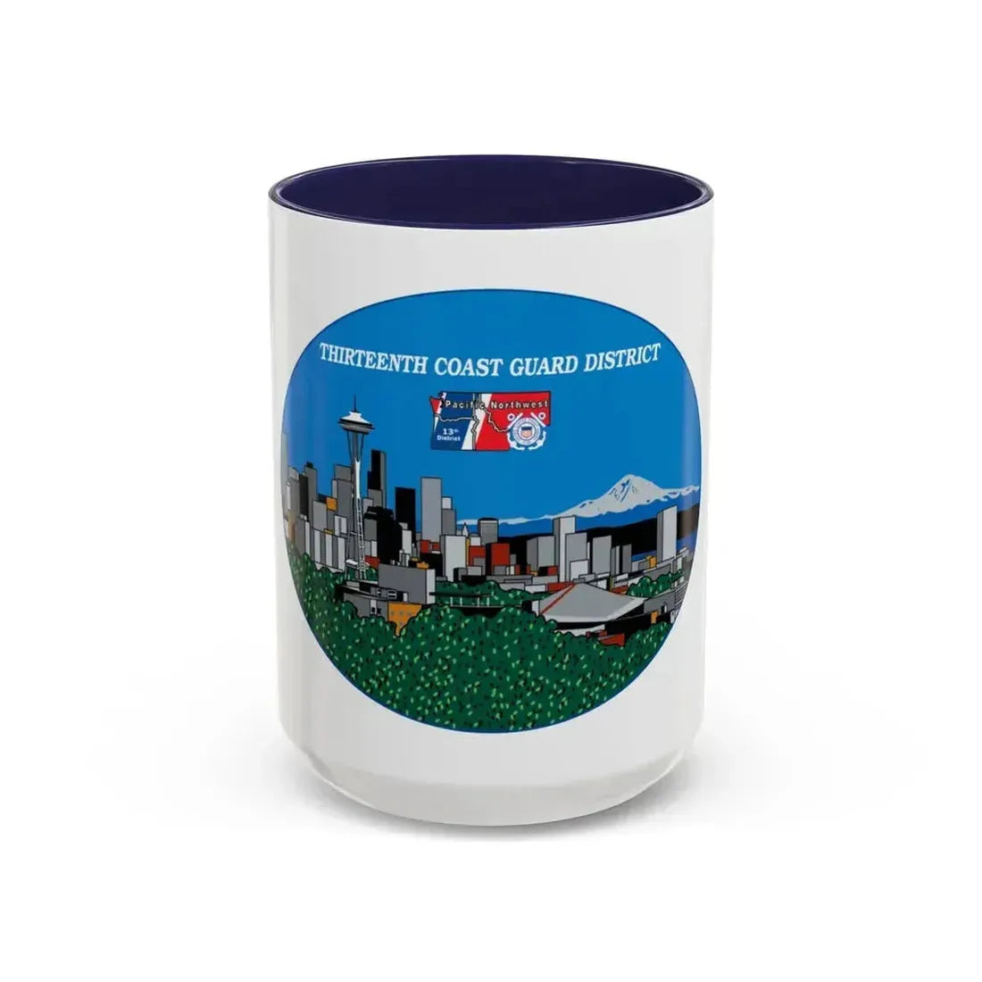 13th CG District Pacific Northwest (U.S. Coast Guard) Accent Coffee Mug 15oz Navy - Go Mug Yourself