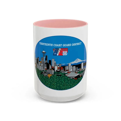 13th CG District Pacific Northwest (U.S. Coast Guard) Accent Coffee Mug 15oz Pink - Go Mug Yourself