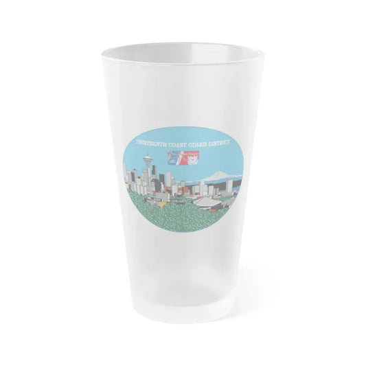 13th CG District Pacific Northwest (U.S. Coast Guard) Frosted Pint Glass 16oz Default Title - Go Mug Yourself