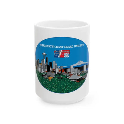 13th CG District Pacific Northwest (U.S. Coast Guard) White Coffee Mug 15oz - Go Mug Yourself