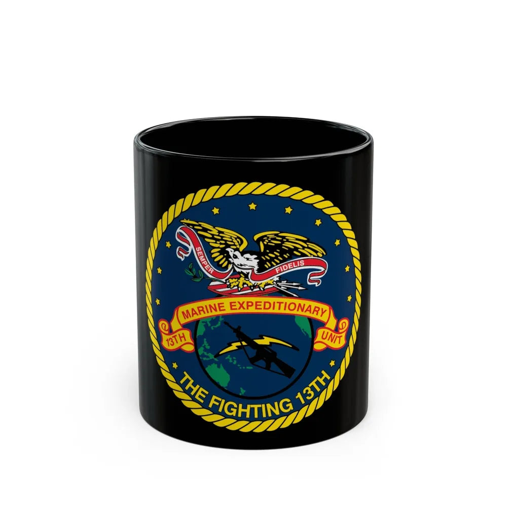 13th Marine Command Element 13th MEU (USMC) Black Coffee Mug-11oz-Go Mug Yourself