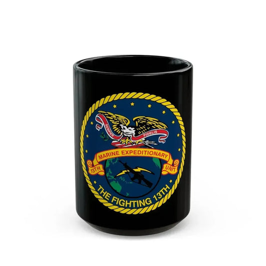 13th Marine Command Element 13th MEU (USMC) Black Coffee Mug 15oz - Go Mug Yourself