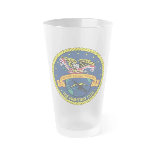 13th Marine Command Element 13th MEU (USMC) Frosted Pint Glass 16oz Default Title - Go Mug Yourself