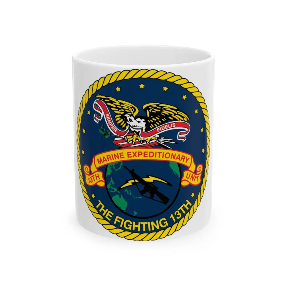 13th Marine Command Element 13th MEU (USMC) White Coffee Mug-11oz-Go Mug Yourself