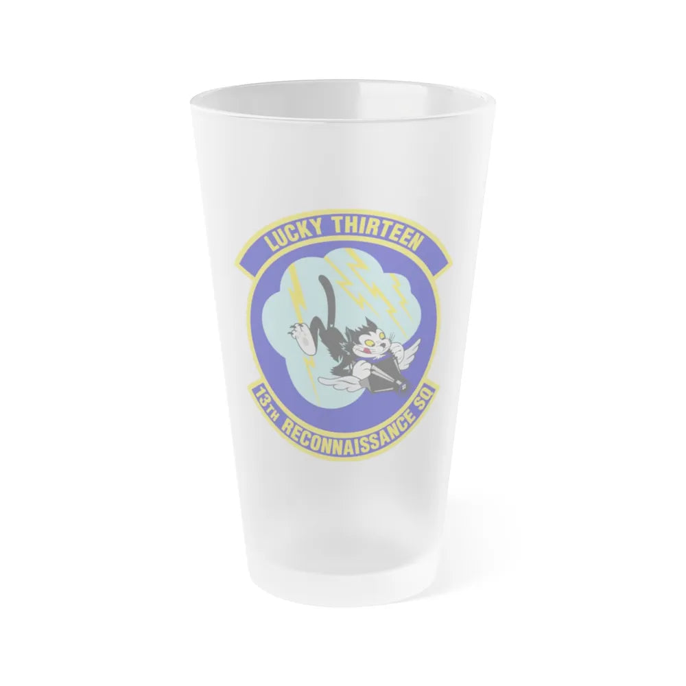 13th Reconnaissance Squadron (U.S. Air Force) Frosted Pint Glass 16oz-Go Mug Yourself