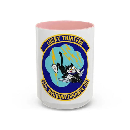 13th Reconnaissance Squadron (U.S. Air Force) Accent Coffee Mug 15oz Pink - Go Mug Yourself