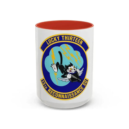 13th Reconnaissance Squadron (U.S. Air Force) Accent Coffee Mug 15oz Red - Go Mug Yourself