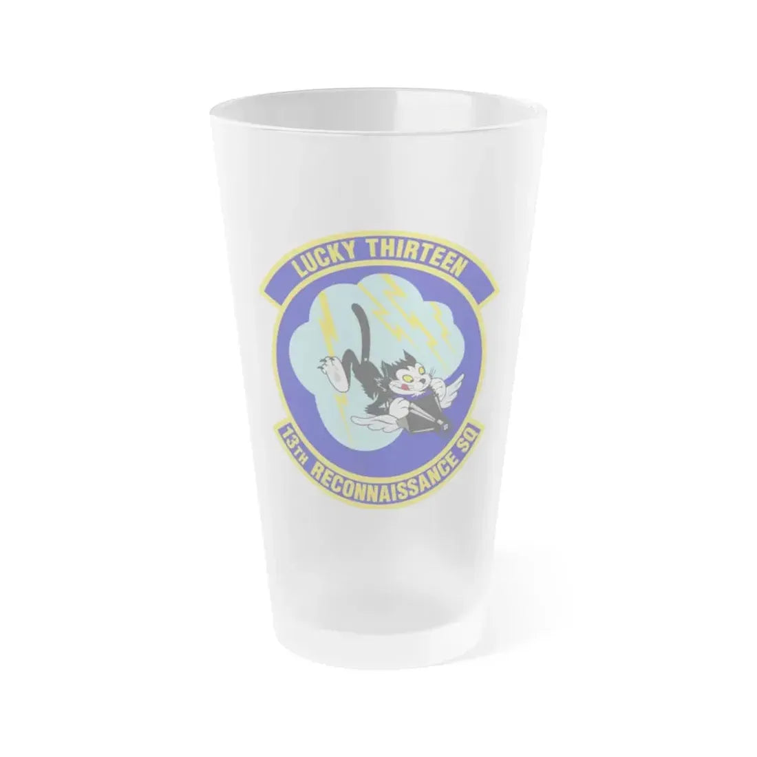 13th Reconnaissance Squadron (U.S. Air Force) Frosted Pint Glass 16oz Default Title - Go Mug Yourself