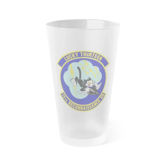 13th Reconnaissance Squadron (U.S. Air Force) Frosted Pint Glass 16oz Default Title - Go Mug Yourself