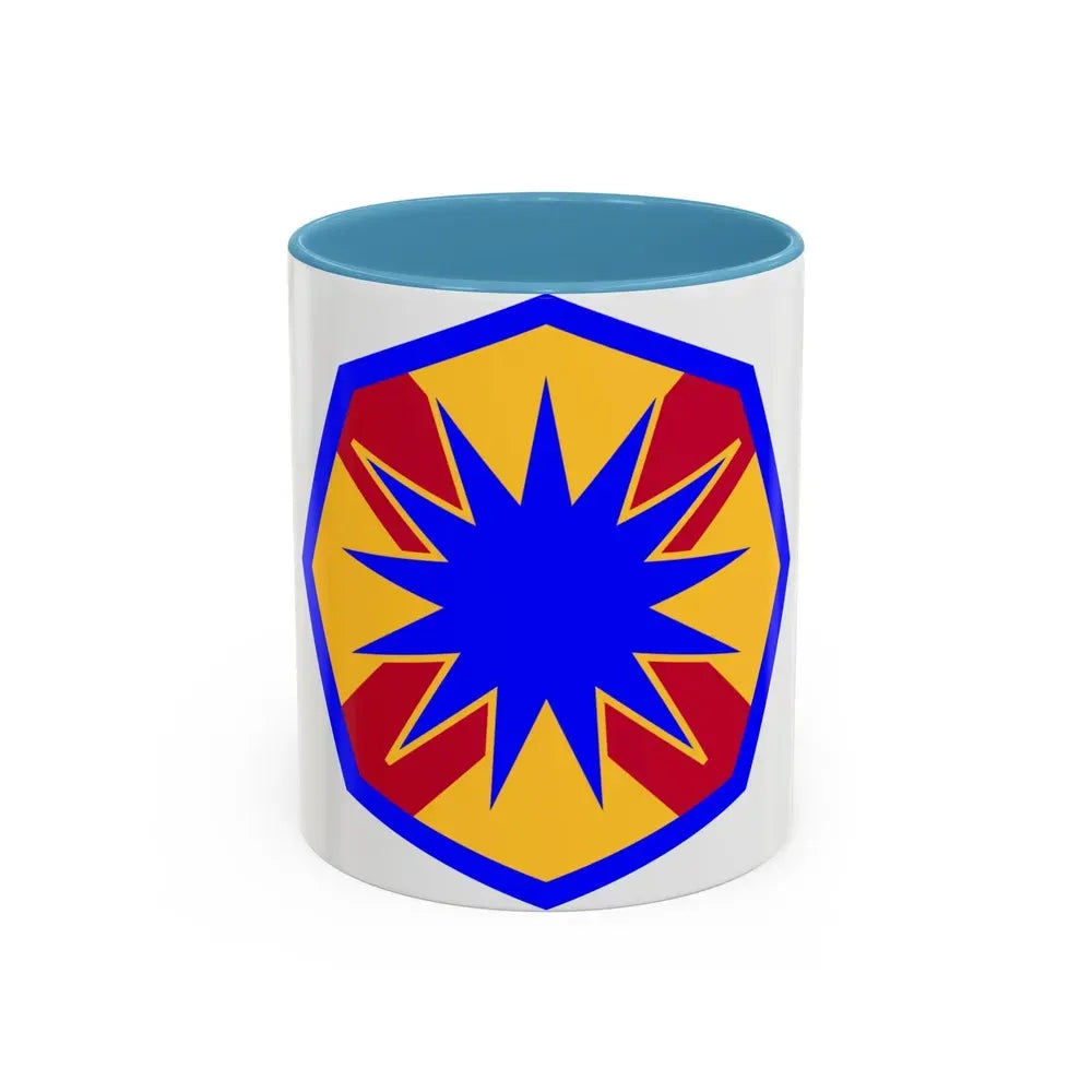 13th Sustainment Command Expeditionary (U.S. Army) Accent Coffee Mug 11oz Light Blue - Go Mug Yourself
