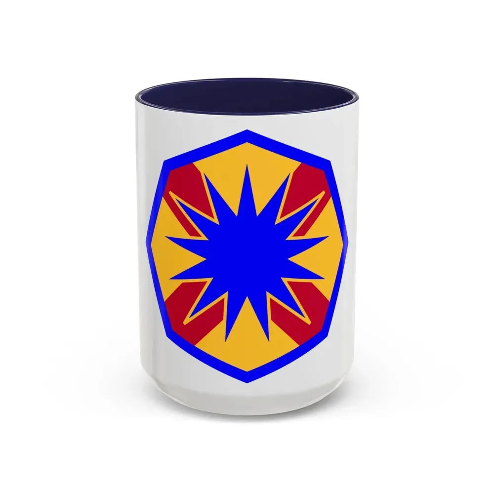 13th Sustainment Command Expeditionary (U.S. Army) Accent Coffee Mug 15oz Navy - Go Mug Yourself