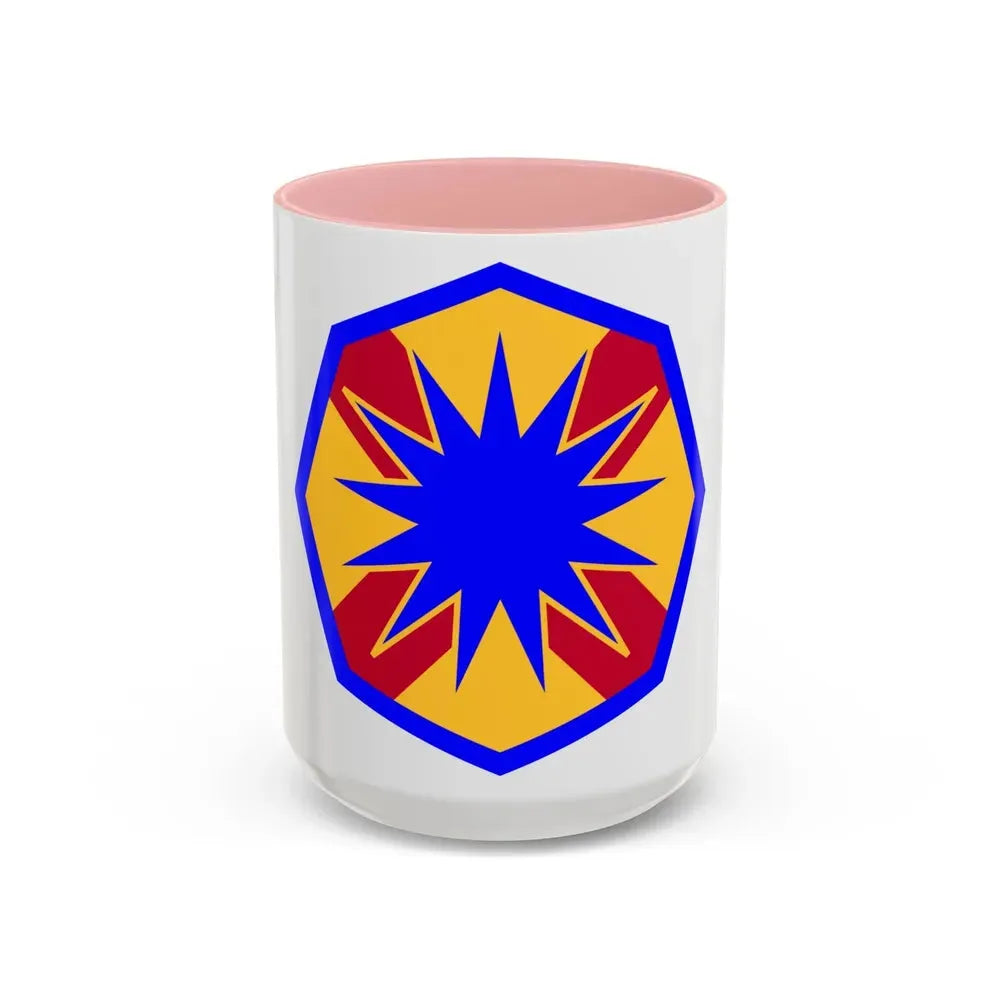 13th Sustainment Command Expeditionary (U.S. Army) Accent Coffee Mug 15oz Pink - Go Mug Yourself