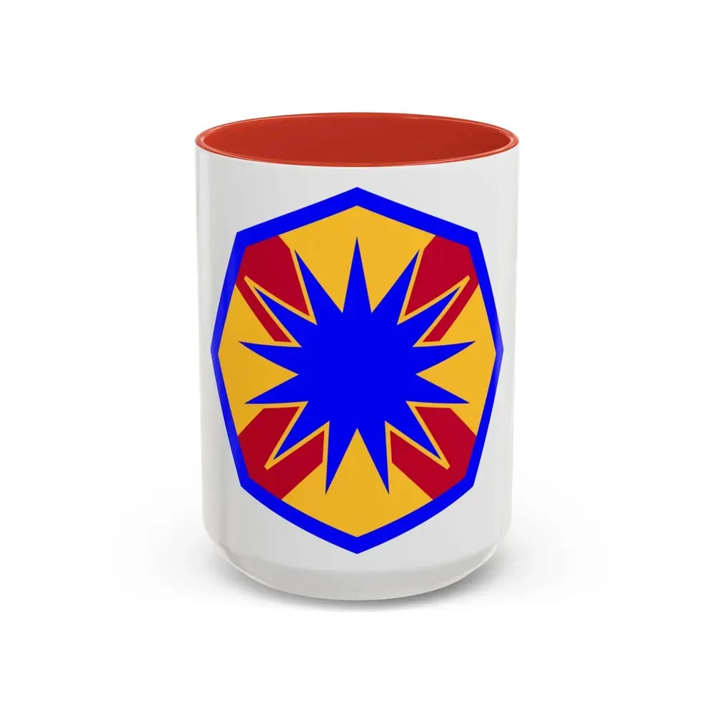 13th Sustainment Command Expeditionary (U.S. Army) Accent Coffee Mug 15oz Red - Go Mug Yourself