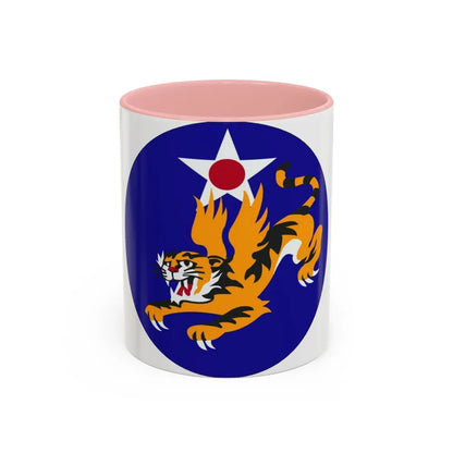 14 Air Force (U.S. Army) Accent Coffee Mug-11oz-Pink-Go Mug Yourself