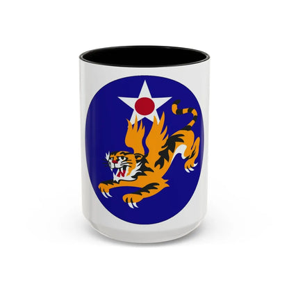 14 Air Force (U.S. Army) Accent Coffee Mug-15oz-Black-Go Mug Yourself