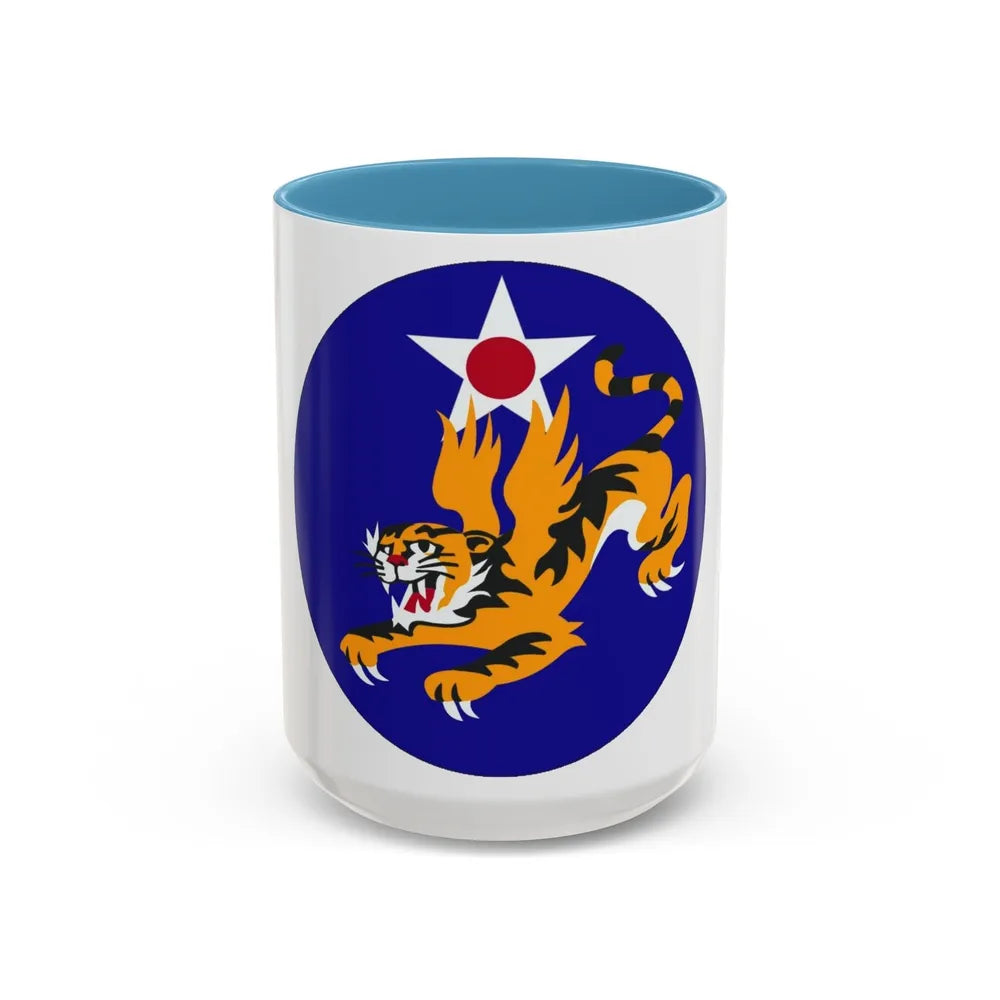 14 Air Force (U.S. Army) Accent Coffee Mug-15oz-Light Blue-Go Mug Yourself