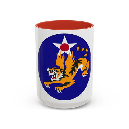 14 Air Force (U.S. Army) Accent Coffee Mug-15oz-Red-Go Mug Yourself