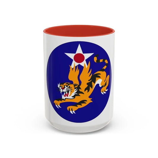 14 Air Force (U.S. Army) Accent Coffee Mug-15oz-Red-Go Mug Yourself