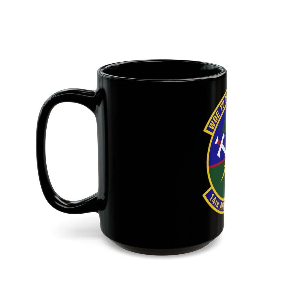 14 Air Support Operations Squadron ACC (U.S. Air Force) Black Coffee Mug-Go Mug Yourself