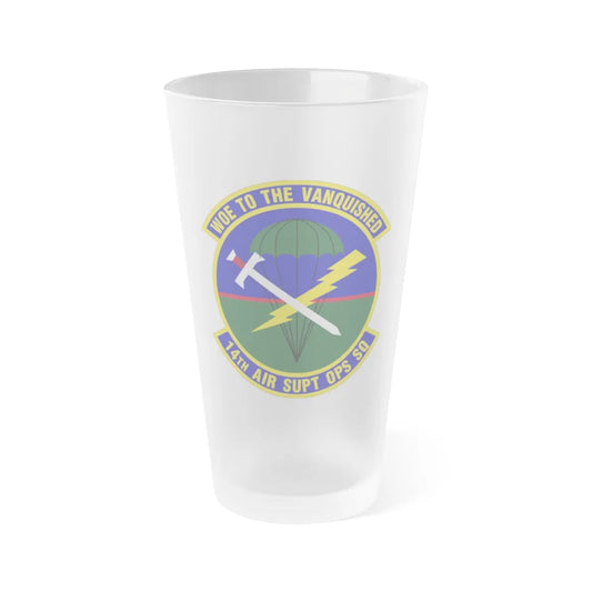 14 Air Support Operations Squadron ACC (U.S. Air Force) Frosted Pint Glass 16oz-Go Mug Yourself