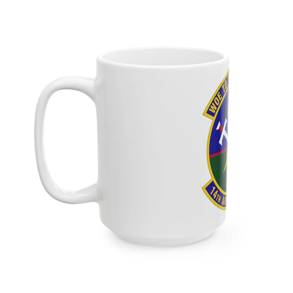 14 Air Support Operations Squadron ACC (U.S. Air Force) White Coffee Mug-Go Mug Yourself