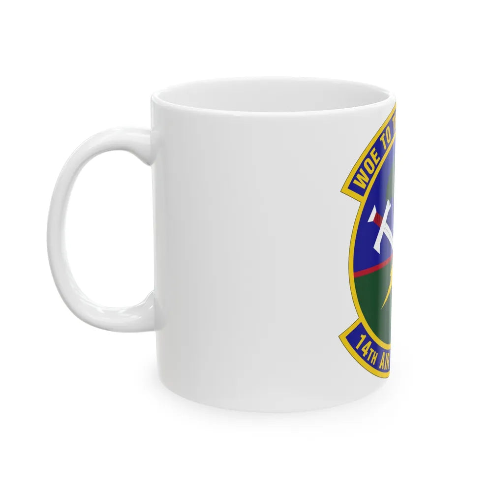 14 Air Support Operations Squadron ACC (U.S. Air Force) White Coffee Mug-Go Mug Yourself