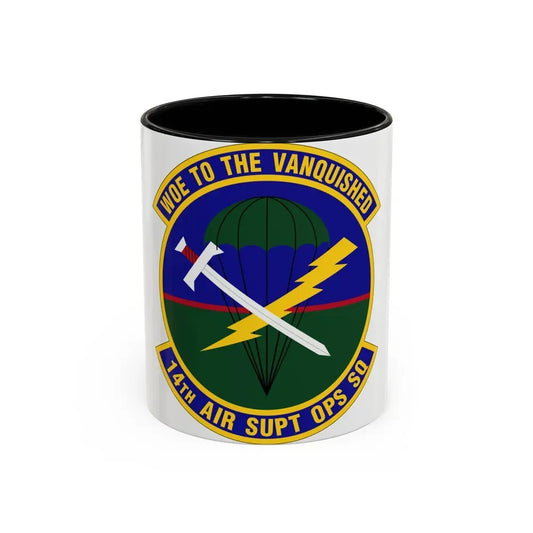 14 Air Support Operations Squadron ACC (U.S. Air Force) Accent Coffee Mug 11oz Black - Go Mug Yourself