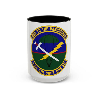 14 Air Support Operations Squadron ACC (U.S. Air Force) Accent Coffee Mug 15oz Black - Go Mug Yourself