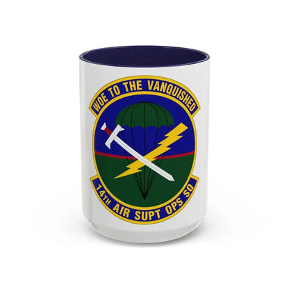 14 Air Support Operations Squadron ACC (U.S. Air Force) Accent Coffee Mug 15oz Navy - Go Mug Yourself
