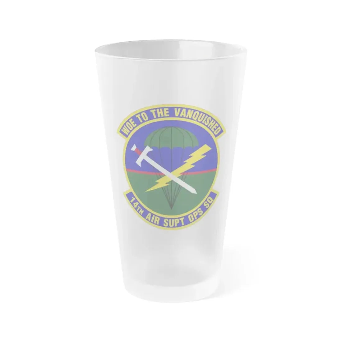 14 Air Support Operations Squadron ACC (U.S. Air Force) Frosted Pint Glass 16oz Default Title - Go Mug Yourself