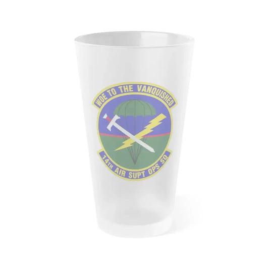 14 Air Support Operations Squadron ACC (U.S. Air Force) Frosted Pint Glass 16oz Default Title - Go Mug Yourself
