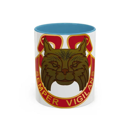 14 Antiaircraft Artillery Gun Battalion (U.S. Army) Accent Coffee Mug 11oz Light Blue - Go Mug Yourself