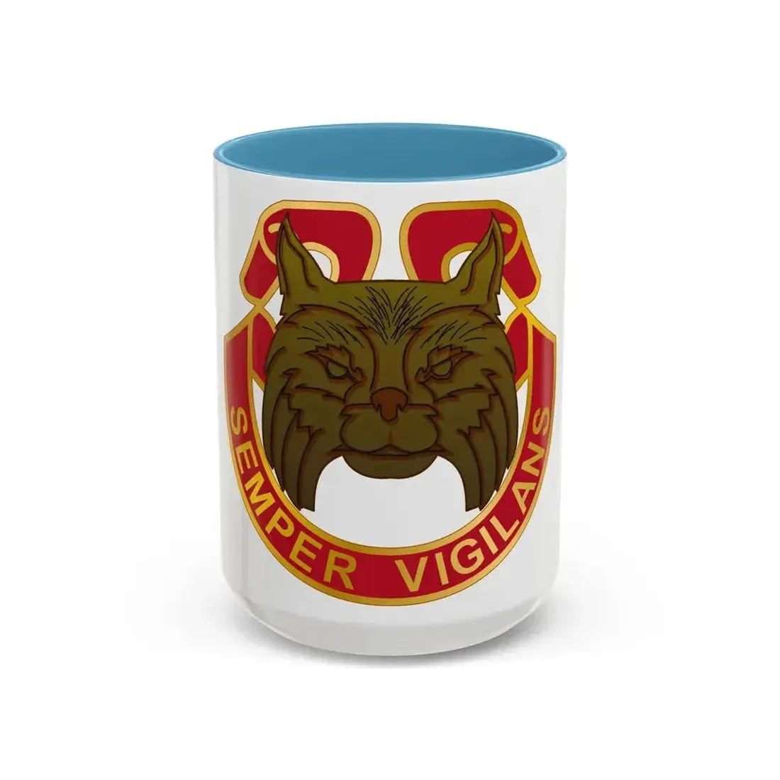 14 Antiaircraft Artillery Gun Battalion (U.S. Army) Accent Coffee Mug 15oz Light Blue - Go Mug Yourself