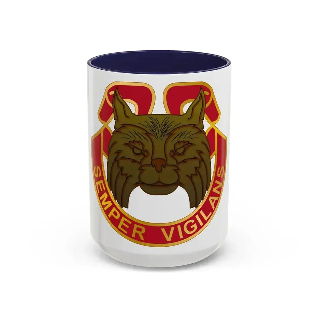14 Antiaircraft Artillery Gun Battalion (U.S. Army) Accent Coffee Mug 15oz Navy - Go Mug Yourself