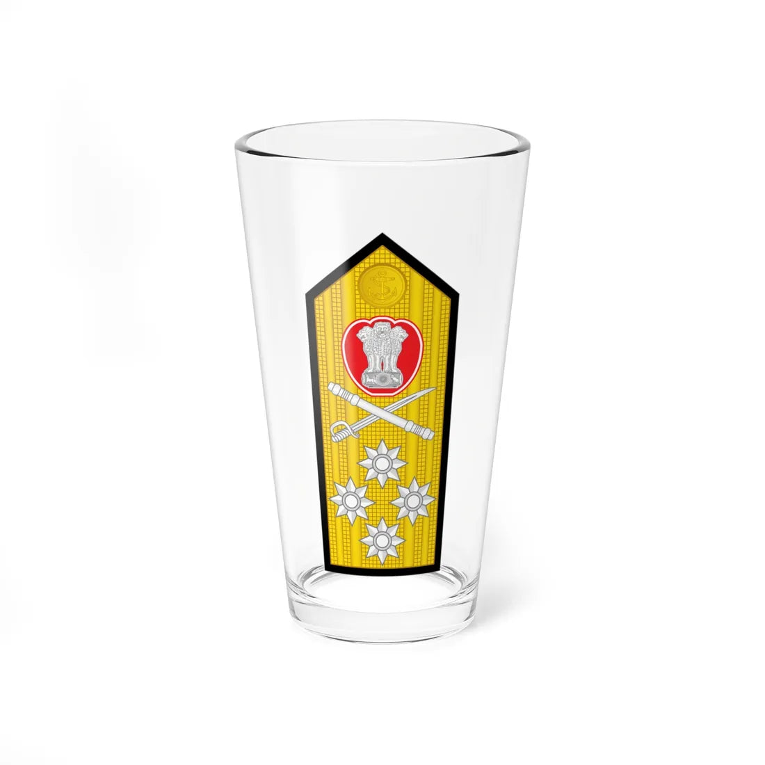 14 Indian Navy ADM (India) (Military Rank) Pint Glass 16oz 16oz - Go Mug Yourself