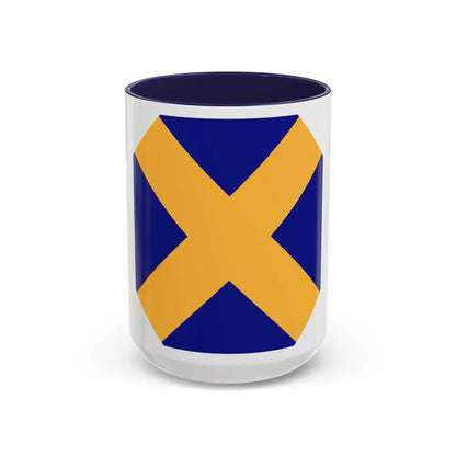 14 Infantry Division (U.S. Army) Accent Coffee Mug-15oz-Navy-Go Mug Yourself