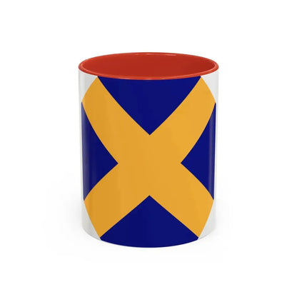 14 Infantry Division (U.S. Army) Accent Coffee Mug 11oz Red - Go Mug Yourself