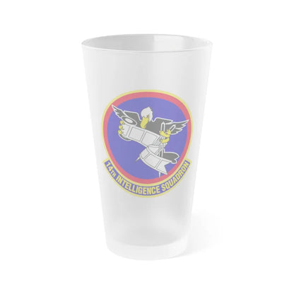 14 Intelligence Squadron AFRC (U.S. Air Force) Frosted Pint Glass 16oz-16oz-Frosted-Go Mug Yourself